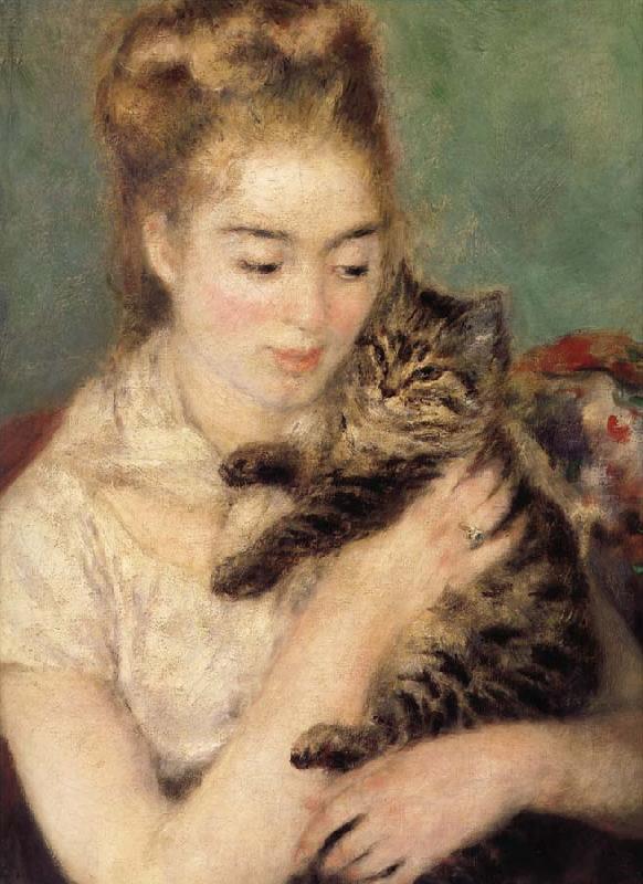 Pierre-Auguste Renoir Woman with a Cat